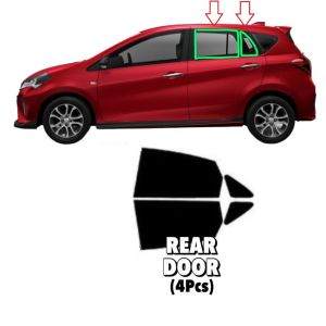Perodua Myvi (Years 2018-2026) 4 Door Magic Tinted 80% Gelap Siap Potong Tint Cermin Kereta Removable Reusable PRECUT Myvi Tinted Sunshade