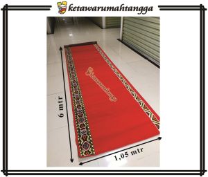 karpet masjid dan mushola tipe polos merah | bahan tebal kuat dan tahan lama | ketawarumahtangga