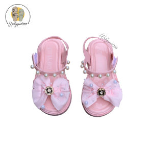 Sandal Anak Perempuan Platform Tali Silang Jelly Import Empuk Fashion Slip On Korean