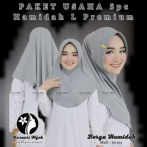 KASUARI HIJAB - PAKET USAHA 5pcs HAMIDAH L PREMIUM - DAILY HIJAB INSTAN