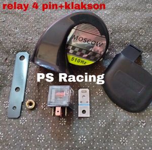 PROMO KLAKSON MOTOR KEONG SINGLE + RELAY 4 PIN TRANSPARAN