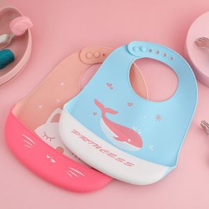 MALAYSIA Baby Silicone Bibs Adjustable Waterproof Feeding Baby Bib Kids Boys Girls Aprons Children Eating Meal