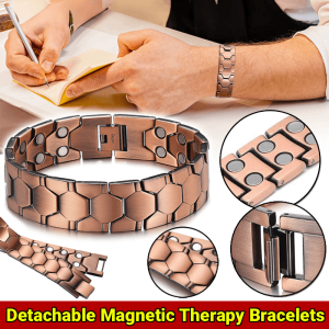 Detachable Double Row Magnetic Therapy Bracelets for men and women Magnets Couple Bangles Twisted Dragon Pattern 双排磁疗男士手链 情侣手链