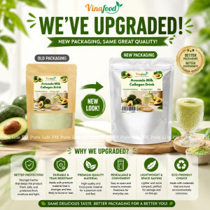 Fresh Avocado Milk Collagen Drink Powder No Sugar Added Skin Glow Healthy Hair Nails Energy Drink
