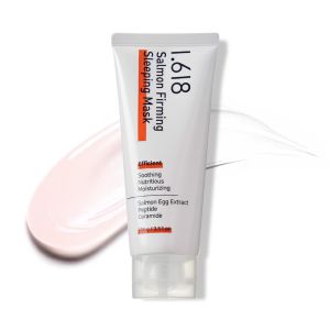 1.618 Salmon Firming Sleeping Mask 3.53oz - Korean Overnight Moisturizer Face Cream with Peptide Vit-P Beta Glucan Centella Asiatica Ceramide NP Niacinamide Adenosine Trehalose