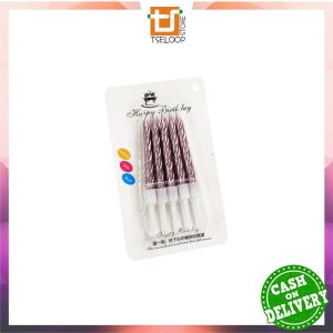 OFM-C1149 Lilin Ulang Tahun Spiral Kecil Isi 10Pcs Birthday Candle / Lilin Ulir Metalik Warna Warni