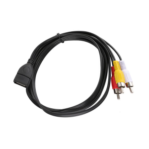 Mã màu USB để 3RCA Composite Cable 150cm dễ dàng cài đặt cho TV người chơi và máy chiếu