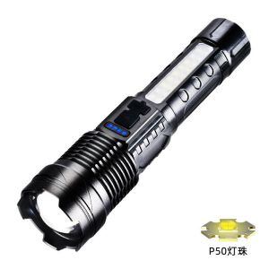 Senter Smiling Shark SD7009 M80 Super Terang Powerbank Type-C Rechargeable Torch light Zoomable 3modes Waterproof / Senter LED Super Terang Jarak Jauh / Senter LED Cas USB Rechargeable / Senter Zoom Flashlight / senter police swat lampu