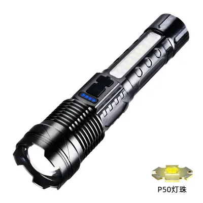 Senter LED S71 Jarak Jauh Super Terang/Senter Led High Power Zoom Jarak Jauh Senter A76 Sorot 90000 Lumens Sorot Super Terang/Senter LED Super Terang 90000 Lumens Senter Jarak Jauh 3000m Zoom White Laser untuk Outdoor Bahan Alluminium Anti Air Waterproof