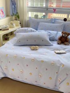 100% 100% Cotton Quilt Cover 80 Twill Cotton Quilt Cover Single Piece Full Cotton Quilt Cover Single Double Student Dormitory Pure Cotton Quilt Cover LZD