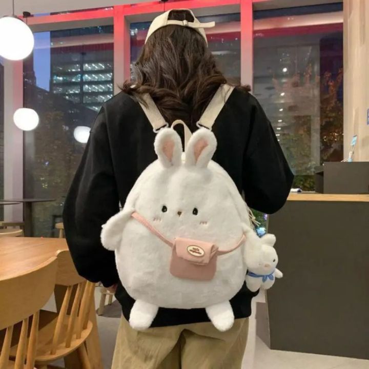 OIOZOJ Plush Stuffed Plush Rabbit Backpack With pendant Large Capacity ...