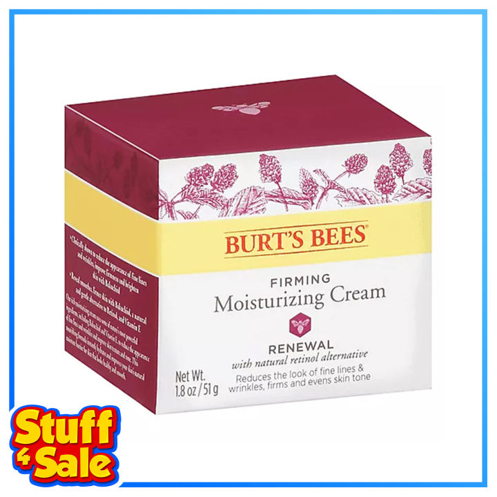 Burt's Bees Firming Moisturizing Cream Retinol Alternative Renewal 1.8
