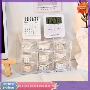 Graceful Organizer Jewelry Organizer Desktop Storage Box Drawer Type Transparent Shelf Stationary Hair Decoration Box Can Be Stacked Orga