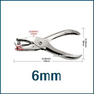 1pcs Metal Single Hand Held 3mm/6mm Hole Punch Scrapbooking Punches