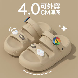 high quality  Korean Style Womens Fashionable Outdoor Two-Way Wear Childrens Internet Celebrity Slippers Summer Cushioned Thick-Soled Waterproof Deodorant Sandals 2025