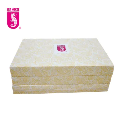 SEA HORSE 3-Foldable Foam Mattress for Single Size and Super Single Size CRT-3FO Model with 4 inches Thickness