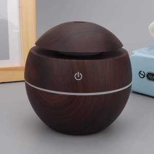 COD Taffware HUMI Air Humidifier Aromatherapy Oil Diffuser Wood 130ml - H41 / pewangi pelembab semua ruangan kamar sekaligus lampu tidur RGB desain kayu unik elegan portable di cas untuk flu batuk pilek menyegarkan menyejukkan terlaris austetic tren viral