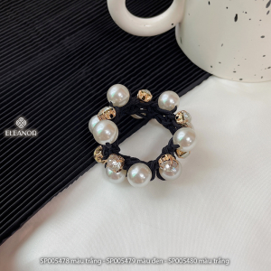 Dây buộc tóc nữ đính đá Eleanor Accessories dây cột tóc ngọc trai nhân tạo phụ kiện tóc 5478