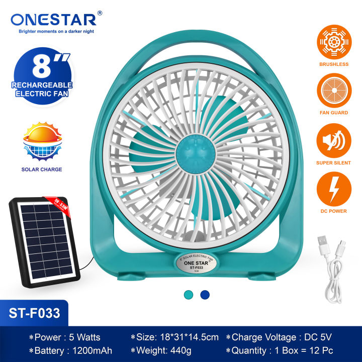 Solar Electric Fan 8 Inch Electrical Fan With Solar Panel Portable ...