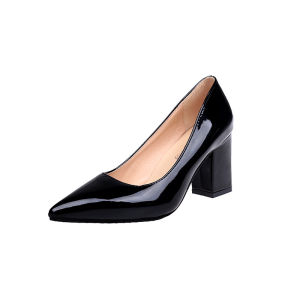 Free Shipping High-Heeled WomenS Shoes New Spring Collection Pointed-Toe Shallow-Mouth Pumps WomenS Chunky Heel Mid-Heel Fashion Shoes Size 43 WomenS Shoes
