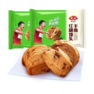 น้ำตาลทรายมันโถ 510g 6 ชิ้น ซาลาเปานึ่งน้ำตาล ซาลาเปา ขนมปังน้ำตาลทรายแดง ขนม อาหารเช้า