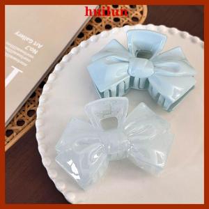 huilun Sweet Cream Blue Bow Five-Pointed Star Hair Clip Geometry Hair Claw For Women Elegant Bowknot Crab Barrettes Hair Accessories
