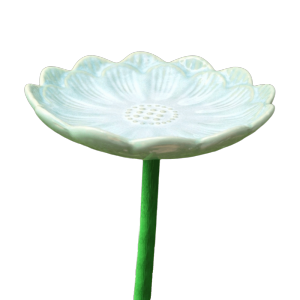 IPIE2 Ceramic Bee Bird Feeder Flower-Shaped Garden Decoration Hummingbird Feeder Mixer Drinking Cup Bird Bath Bowl Outdoor