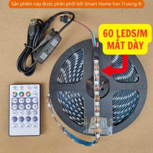 Đèn Led Tóp Tóp 5m Điều Khiển APP 16 Triệu Màu Pha Màu DIY đèn trang trí phòng ngủ Led 5050 RGB Loại Tốt