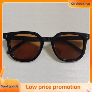 ✨QK shop✨ Fashion Sunglasses For Women Black Frame Powder Blusher Glasses Makeup Free Self Beautification Square Large Frame