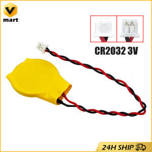 Notebook BIOS CMOS Battery -laptop CR2032 2P Motherboard Wire 230MAH A0KB CR2032 2032 Battery Wire 2 pin Laptop Motherboard BIOS CMOS Battery with Cord Disassemble Battery