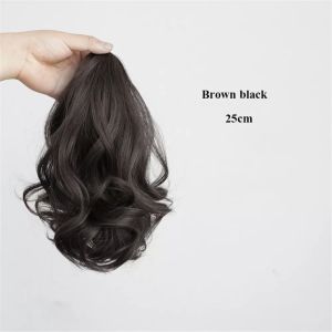 Tóc giả nữ đẹp xoăn ngắn cột 25m tóc tơ cao cấp