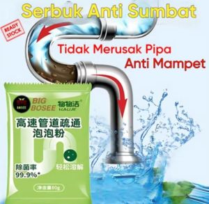 Bubuk gelembung pengerukan pipa cepat 80g/ bubuk gelembung penghilang bau dan anti-penyumbatan cepat / agen pelarut saluran pembuangan/Oxygen dissolve grease highspeed toilet pipe unclogger FA