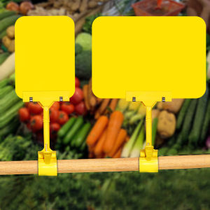 Fantic 1 Pcs Fruit Price Tag Merchandise Display Wear-resistant Sign Holder Clip Food Advertising PVC Waterproof Whiteboard Clip