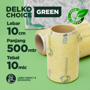 PLASTIK PEMBUNGKUS MAKANAN - FOOD WRAPPING VARIAN DELKO GREEN 10CM