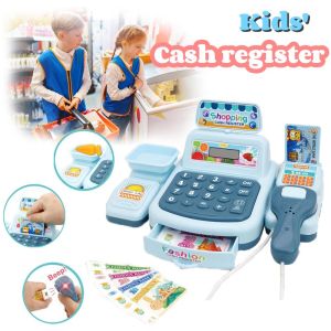 【COD】Cashier Machine Toys Pretend Play Set Supermarket Cash Register Casher Supermarke Toy Set Children Play House Toys Swipe Scan Cashier Toys Gift