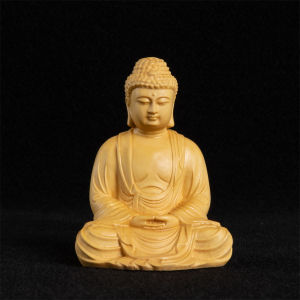 Sit Lotus Buddha Statue - Back and Light Buddha Exquisite Solid Wood Carving Perfect for Feng Shui and Home Decor Symbolizing Enlightenment Peace and Spiritual Protection Ideal for Creating a Serene and Harmonious Atmosphere