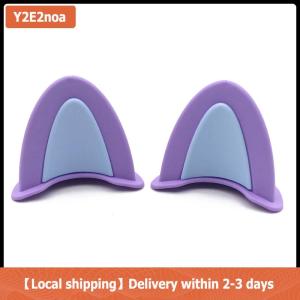 【Local shipping】 2Pcs Cat Ears Helmet Decoration Motorcycle Electric Stickers Decor Cute Multicolor Motorcycle Helmets Accessories Universal