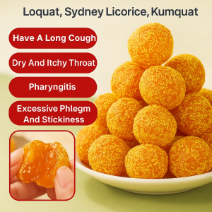 Loquat Pear Licorice And Kumquat Throat Comfort Lozenge Specialty Candied Snacks Cool Throat Nourishing Pill