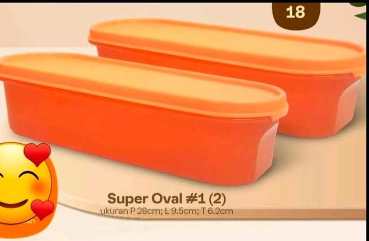 SUPER OVAL SET TUPPERWARE ISI 2PCS | Lazada Indonesia