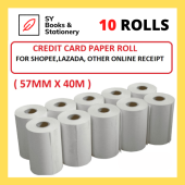 Thermal Receipt Paper Roll 57mm x 40mm (10 Rolls) / Pos Receipt / Resit Pos / Kertas Resit