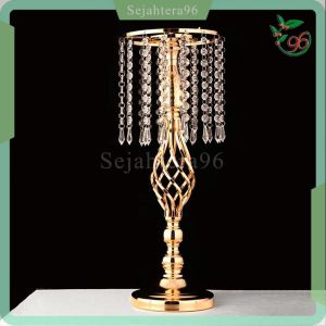 Vas Standing Akrilik Wajik Artificial Rak Berdiri Bunga Kristal Manik-manik Bahan Logam Besi untuk Hiasan Rumah Kamar Cafe Dekorasi Meja & Pesta Pernikahan Wedding Dekorasi Liburan Hotel Dekoratif