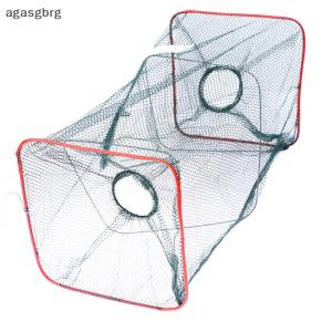 agasgbrg ตาข่ายจับปลาพับได้กรงดักปลาทำจากเหล็กไนลอนกรงดักปลา