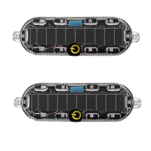 Solar Car LED Warning Light Car Anti-Rear-End Collision Flashing Light Universal Car Motorcycle Alarm Lamp Rear Windshield Strobe Lamp
