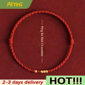 PkYeG Handmade Lucky Couple Bracelets Life 1314 Ancient Method Shajin Transfer Beads Hand Woven Bracelet For Girlfriends Lovers Gift