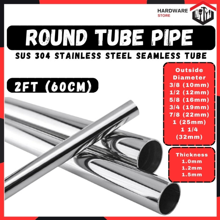 1/4"OD X 0.035" Wall Thickness Stainless Steel SS316 Seamless Round Tube Annealed & Pickled, 1 Meter Length With 6 Length In Bundle, Total 6 Meter