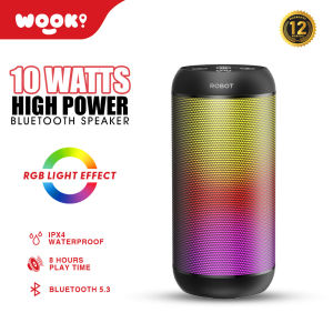ROBOT RB510 Portable Bluetooth Speaker with Full RGB Lights and High Bass 10W IPX4 Waterproof for Outdoor Use – 12 Months Warranty
