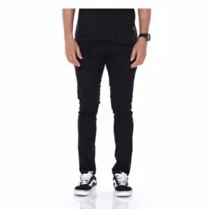 Celana Panjang Slimfit Chino Cino Chinos Pria Cowok Pensil Cream Abu Hitam