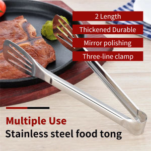 SUS304 Stainless Steel Food Serving Tong Anti-scald Non-Stick Baker BBQ Grilling Buffet Clip Clamp Tool For Home Diner Use
