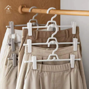 DXL Stackable Pants Hanger 5pcs/10pcs Seamless Extendable Pants Hanger Pants Clip Skirt clip Hanger Hook Clothes Storage