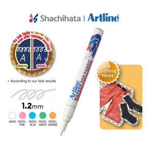 Artline Laundry Marker for Dark Coloured Fabrics - Fine Point 1.2mm | 3 Colours | Waterproof | Fade Resistant